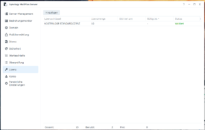 Synology MailPlus Server Lizenzen zusammenlegen